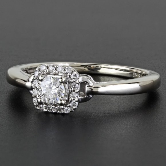 10k White Gold Diamond Engagement Ring by Sandeep Diamond Corp.